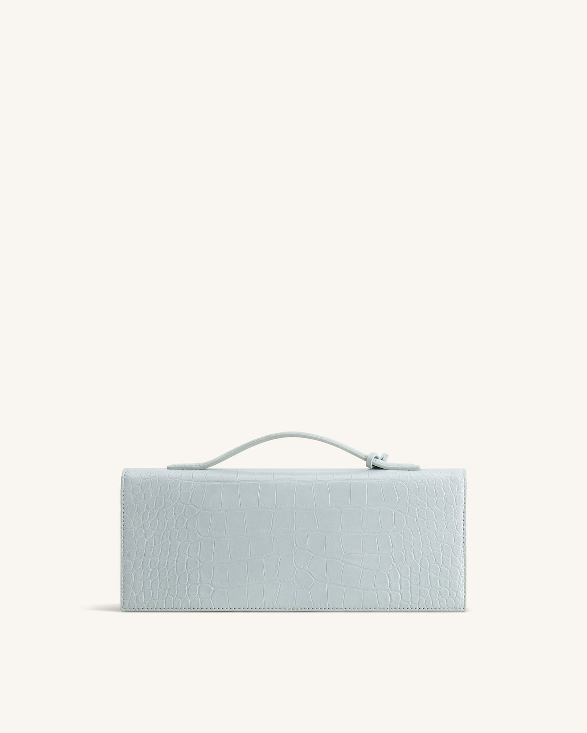 Celeste Sac à Poignée Enveloppe - Croco Bleu Clair