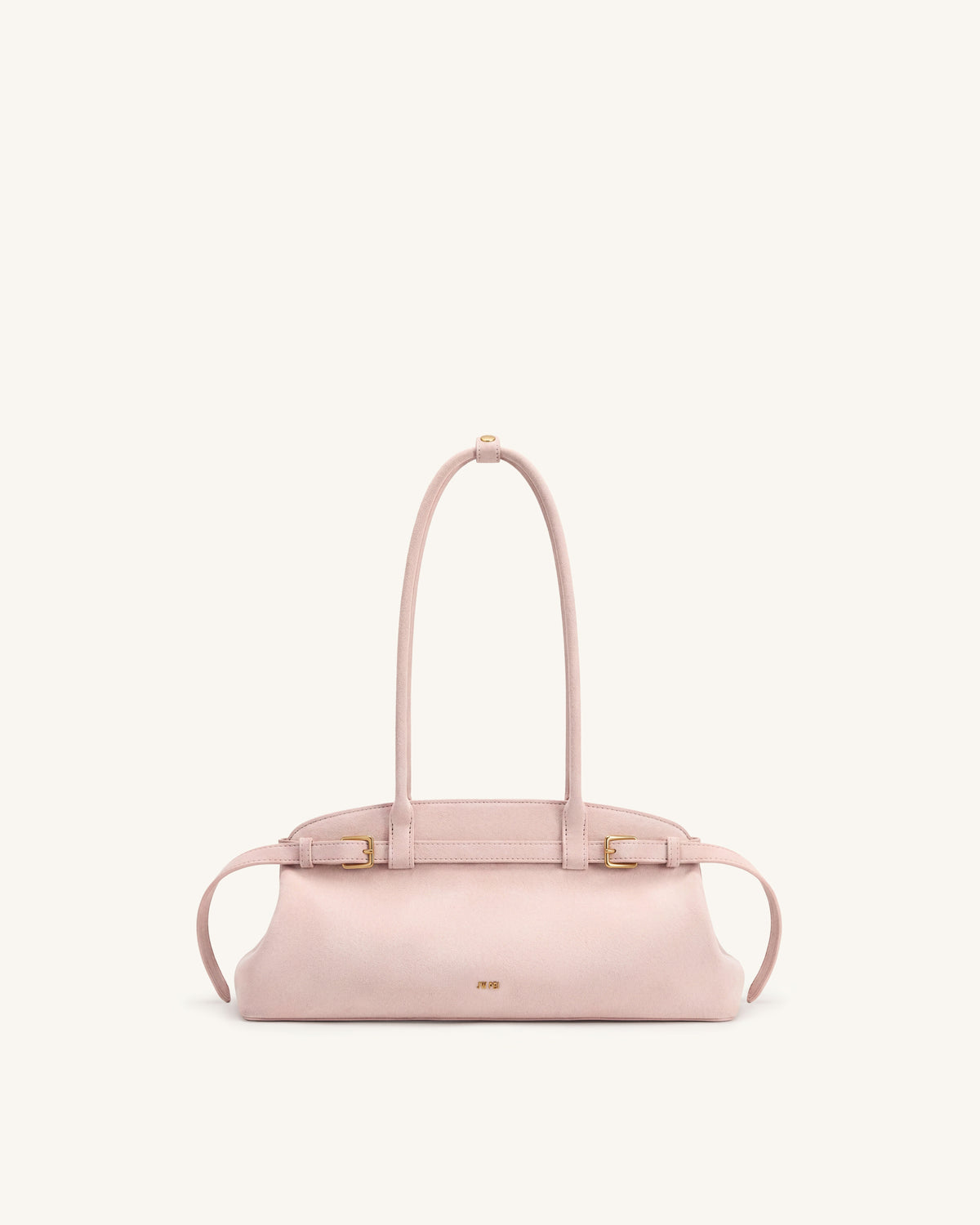 Sac bandoulière est-ouest en similicuir avec détail de ceinture Arden - Rose