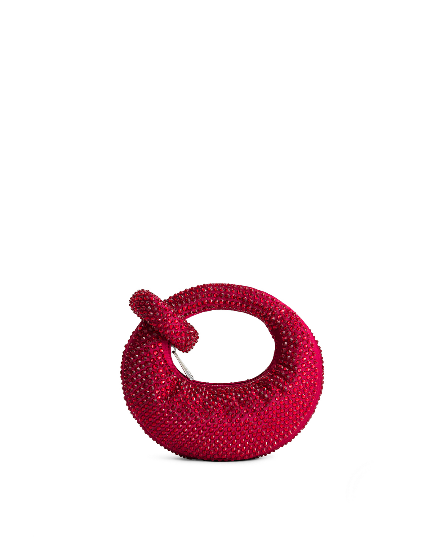 Abacus Artificial Crystal Mini Top Handle Bag - Red