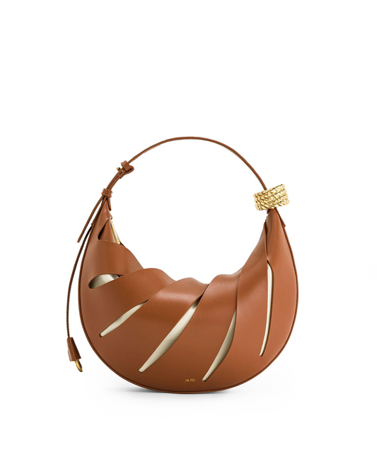 Jana Hollow Out Shoulder Bag - Brown