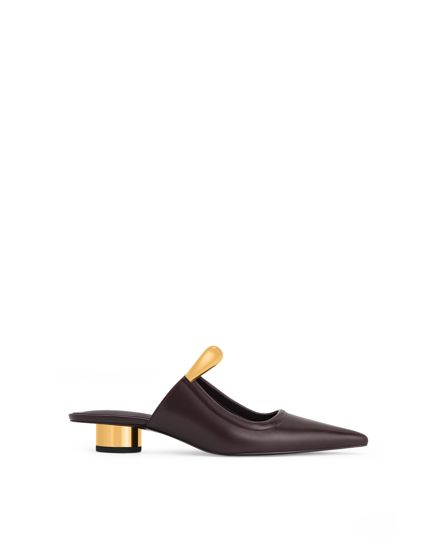 Helena Pierced Mules - Claret Red