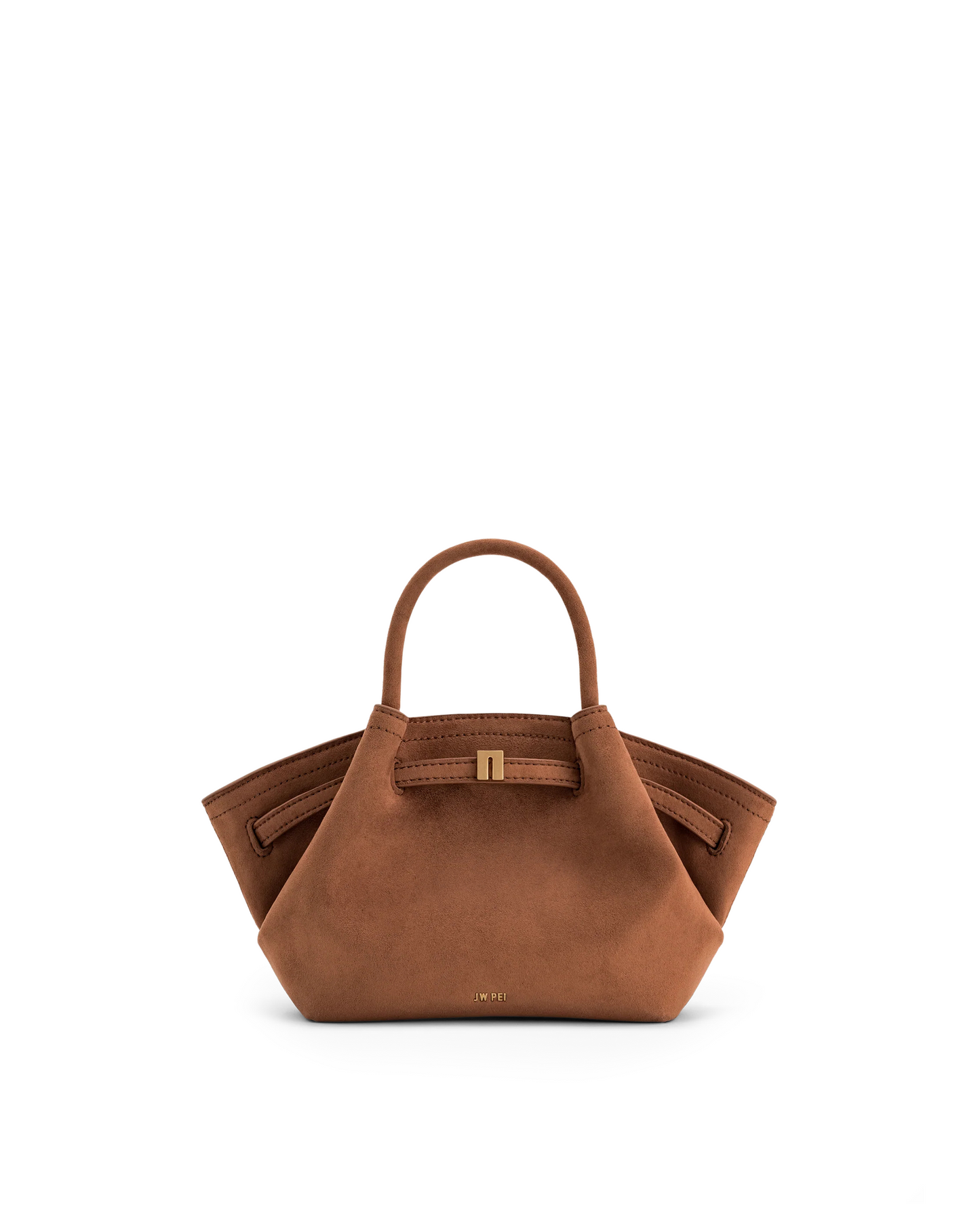 Hana Mini Faux Suede Tote Bag -  Brown