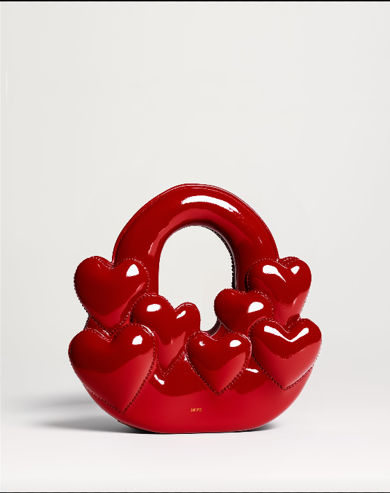 Alia Heart Top Handle Bag - Red