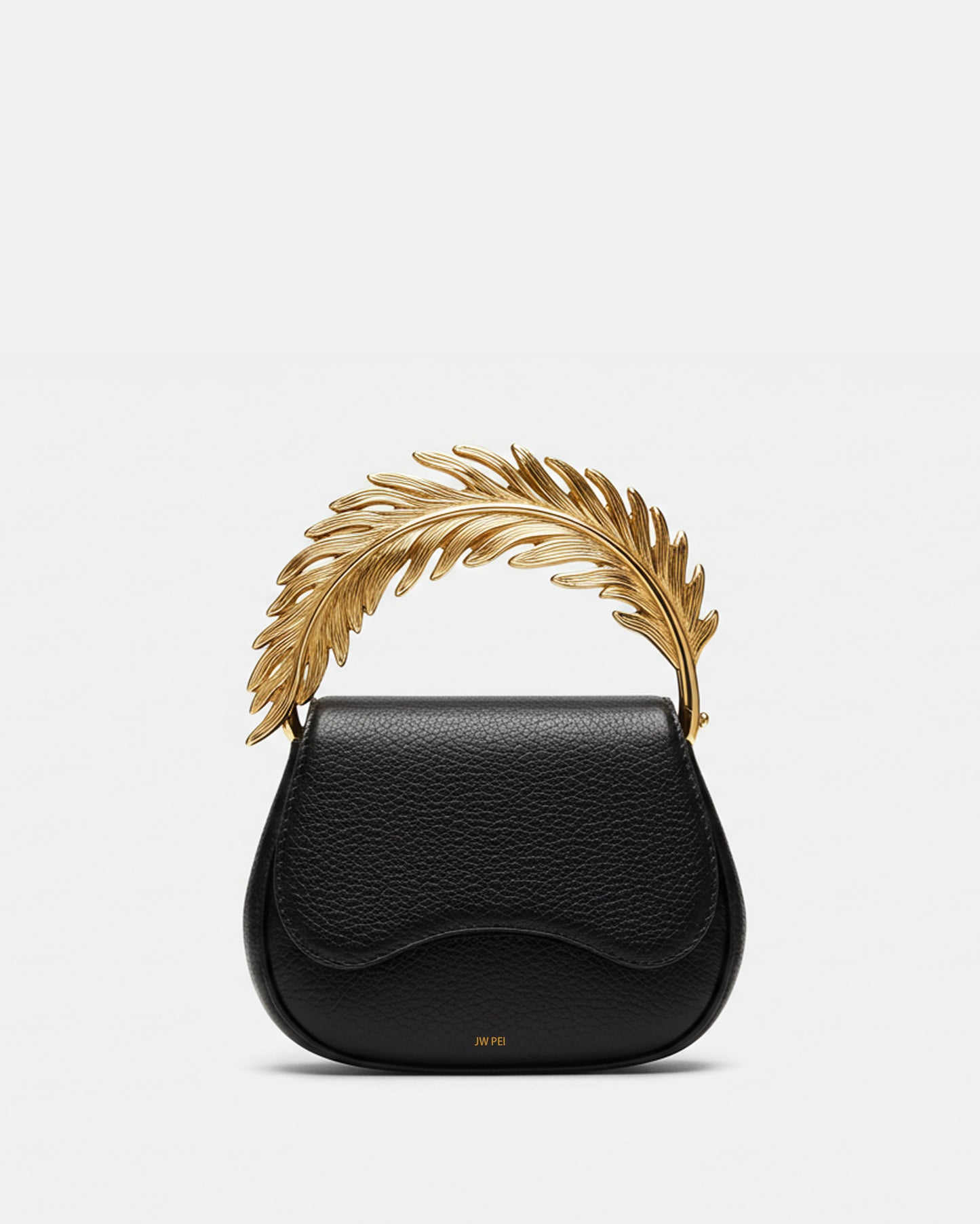 Palm Leaf Handle Bag - Black