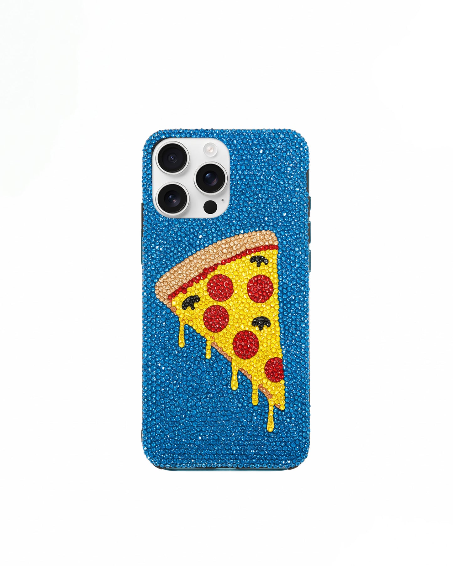 Pizza Slice Rhinestone Case – Blue